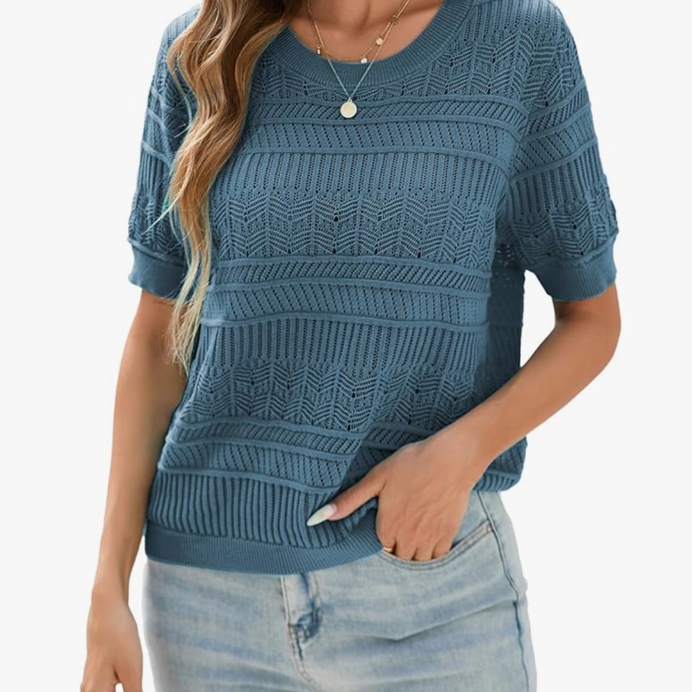 Women's Blue Knit Sweater